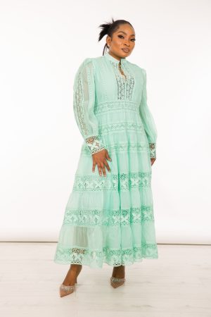 mint-tiered-lace-dress